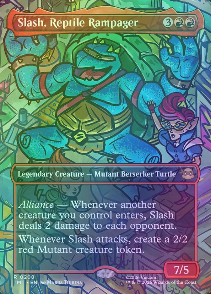 Slash, Reptile Rampager (TMT) (208) / Borderless / Foil