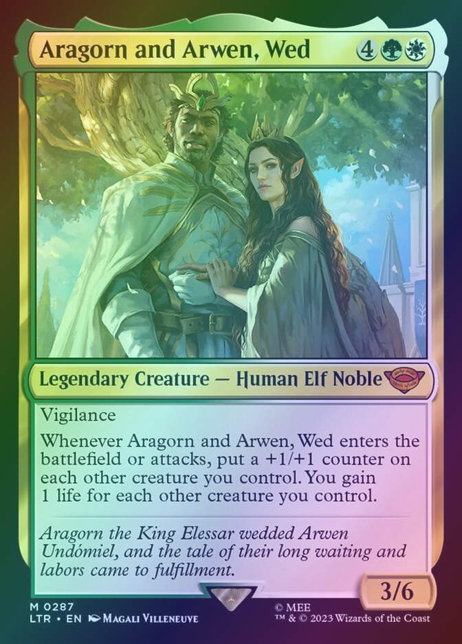 Aragorn and Arwen, Wed (LTR) (287) / Foil
