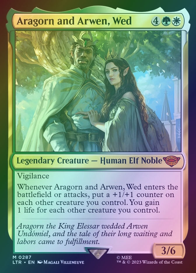 Aragorn and Arwen, Wed (LTR) (287) / Foil
