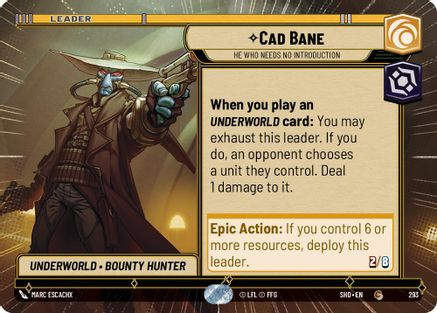 Cad Bane - He Who Needs No Introduction (Hyperspace) (SHD_#293)