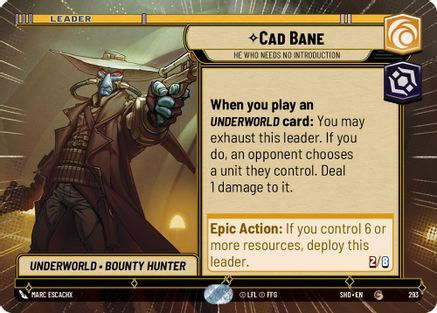 Cad Bane - He Who Needs No Introduction (Hyperspace) (SHD_#293)