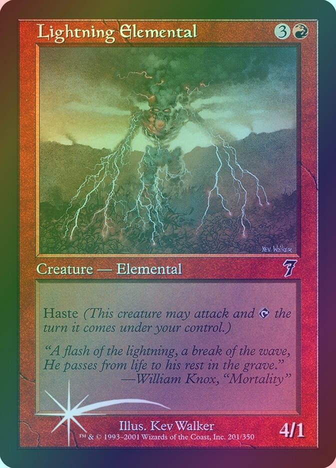 Lightning Elemental (7ED) (201★) / Foil