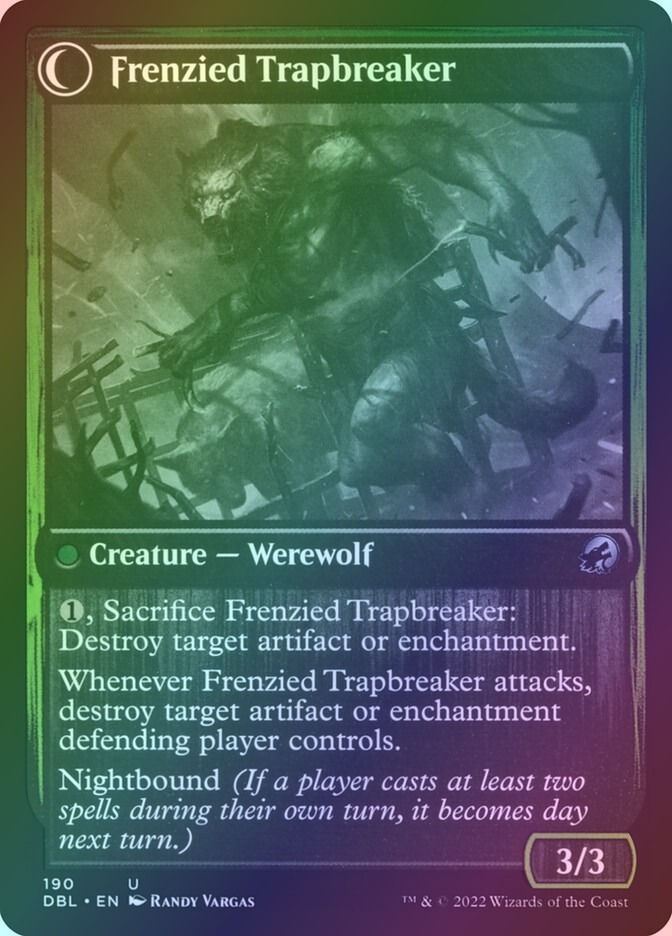 Outland Liberator // Frenzied Trapbreaker (DBL) (190) / Foil — cara 2 de 2