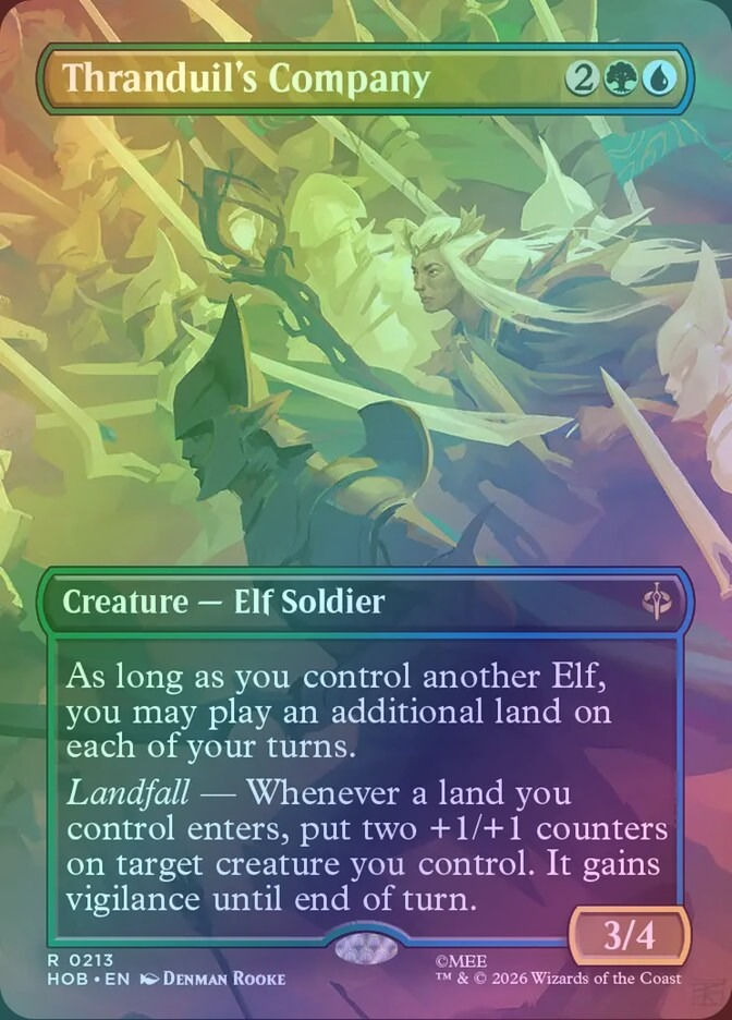 Thranduil's Company (HOB) (213) / Borderless / Foil