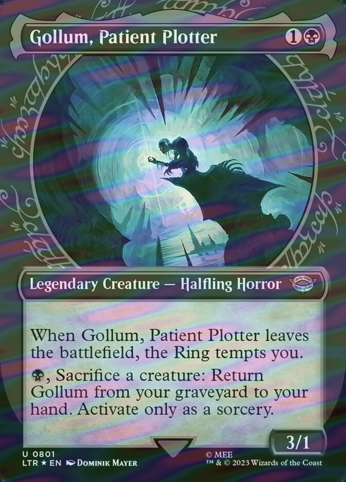 Gollum, Patient Plotter (LTR) (801) / Borderless / Showcase / Surge Foil