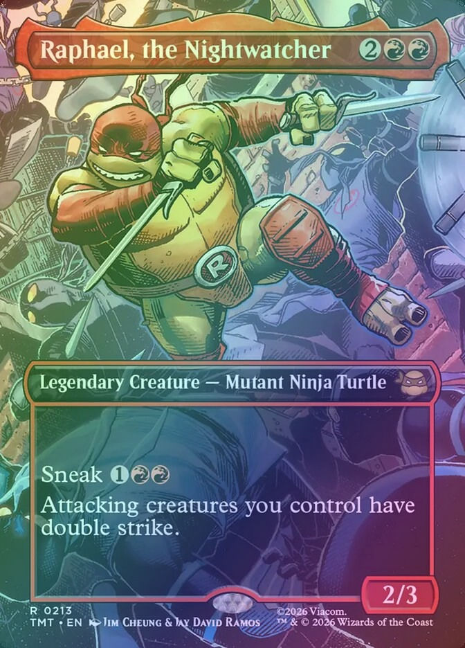 Raphael, the Nightwatcher (TMT) (213) / Borderless / Foil