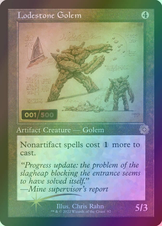 Lodestone Golem (BRR) (92z) / Serialized