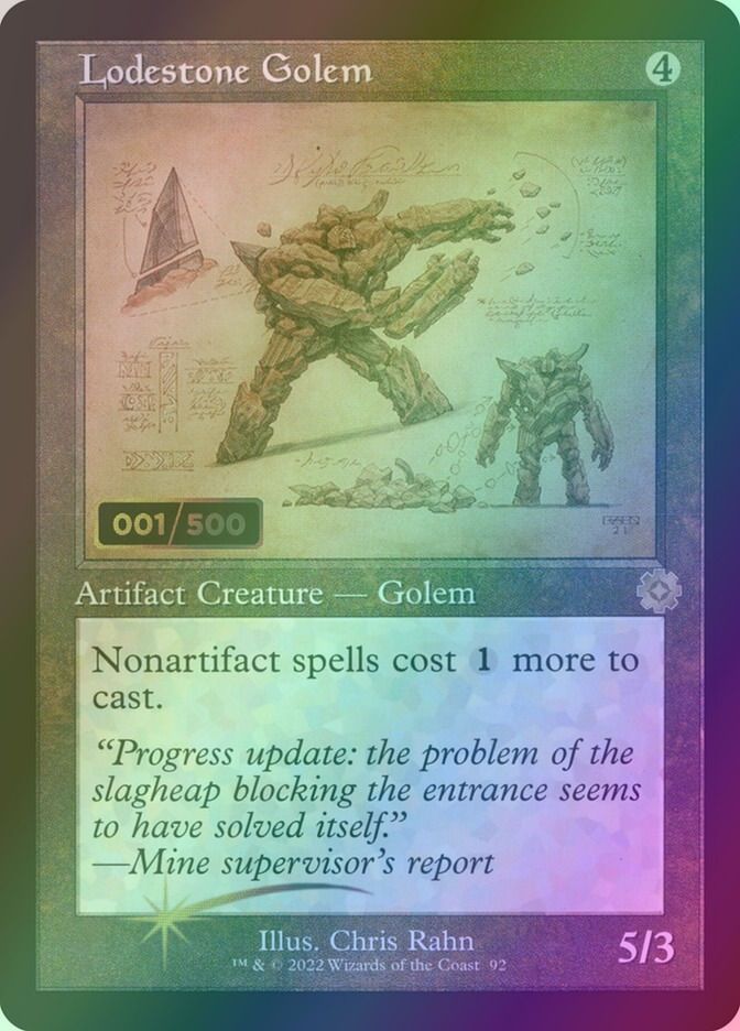 Lodestone Golem (BRR) (92z) / Serialized