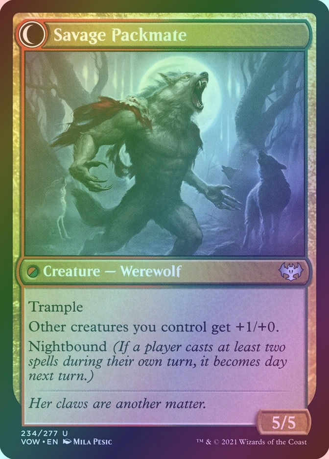 Child of the Pack // Savage Packmate (VOW) (234) / Foil — cara 2 de 2