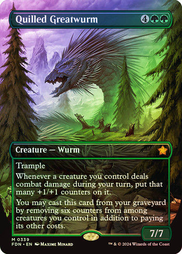 Quilled Greatwurm (FDN) (339) / Foil / Borderless