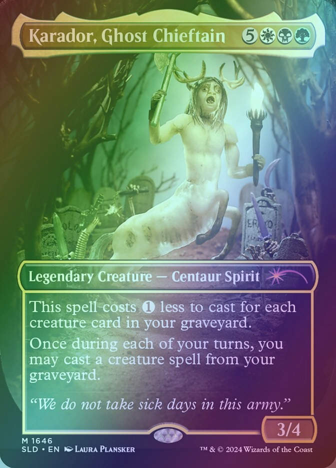 Karador, Ghost Chieftain (SLD) (1646★) / Rainbow Foil