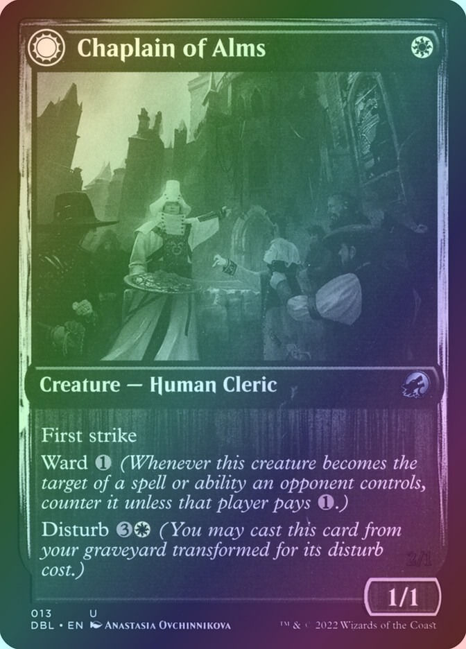 Chaplain of Alms // Chapel Shieldgeist (DBL) (13) / Foil — cara 1 de 2