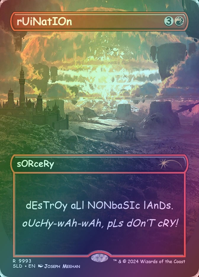 Ruination (SLD) (9993) / Borderless / Rainbow Foil