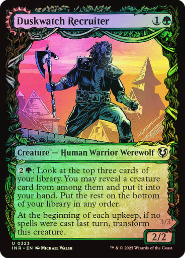 Duskwatch Recruiter // Krallenhorde Howler (INR) (323) / Foil / Showcase