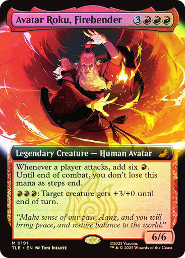 Avatar Roku, Firebender (TLE) (191) / Extended Art / Foil