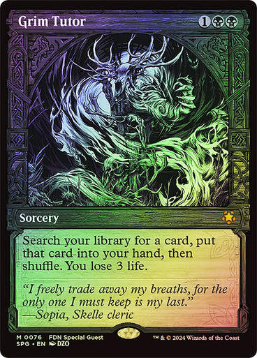 Grim Tutor (SPG) (76) / Foil / Showcase