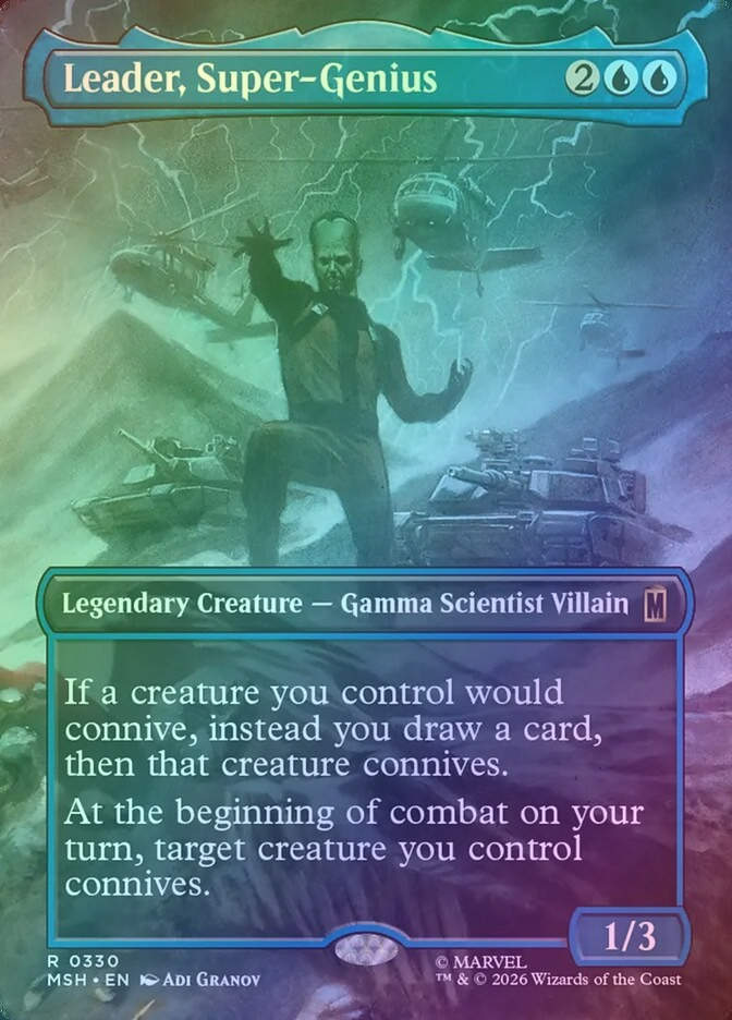 Leader, Super-Genius (MSH) (330) / Borderless / Foil