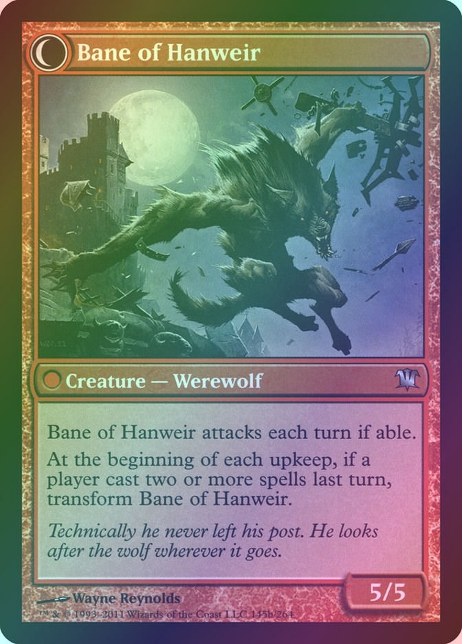 Hanweir Watchkeep // Bane of Hanweir (ISD) (145) / Foil — cara 2 de 2