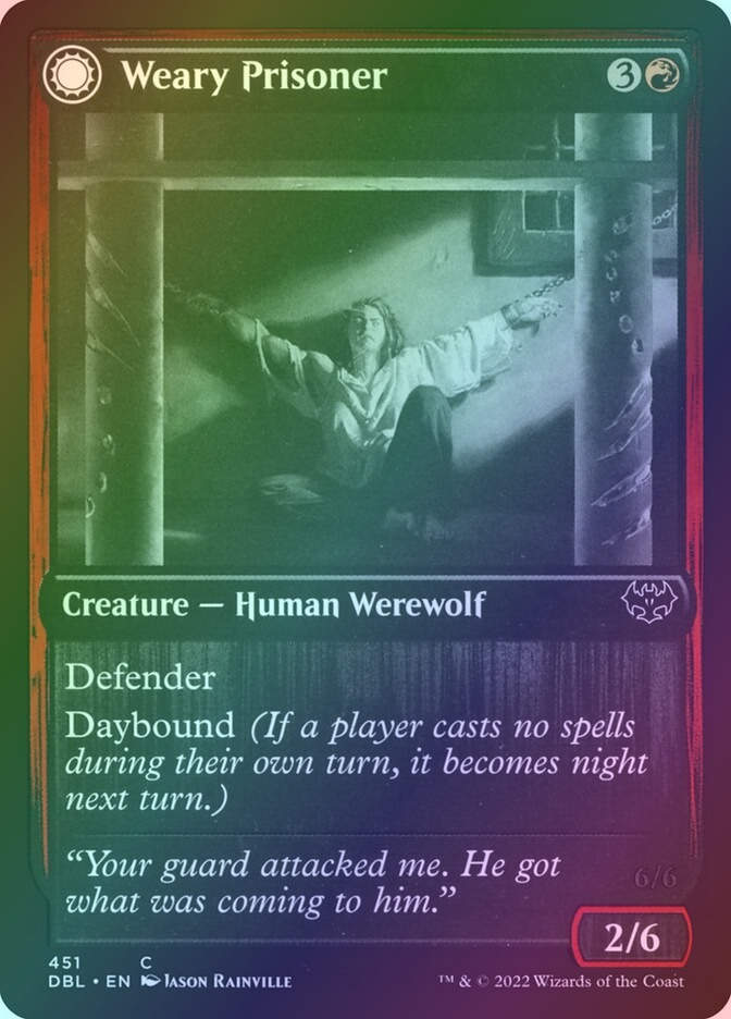Weary Prisoner // Wrathful Jailbreaker (DBL) (451) / Foil