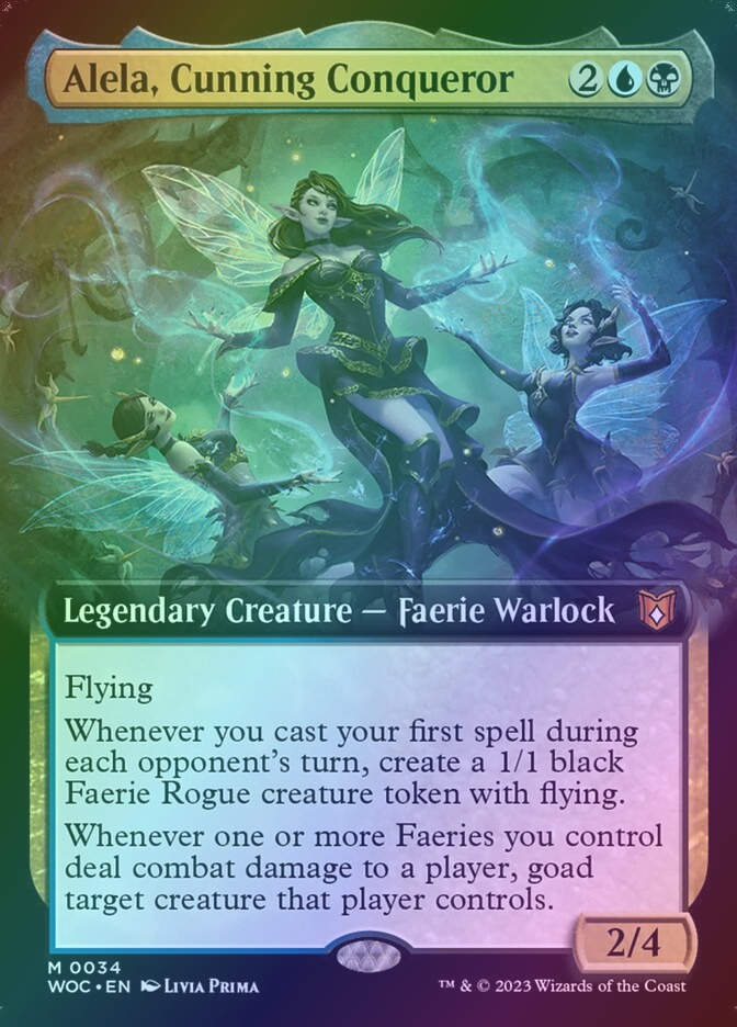 Alela, Cunning Conqueror (WOC) (34) / Extended Art / Foil