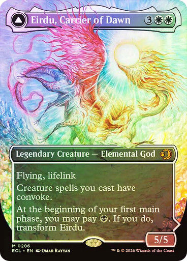 Eirdu, Carrier of Dawn // Isilu, Carrier of Twilight (ECL) (286) / BL / Foil