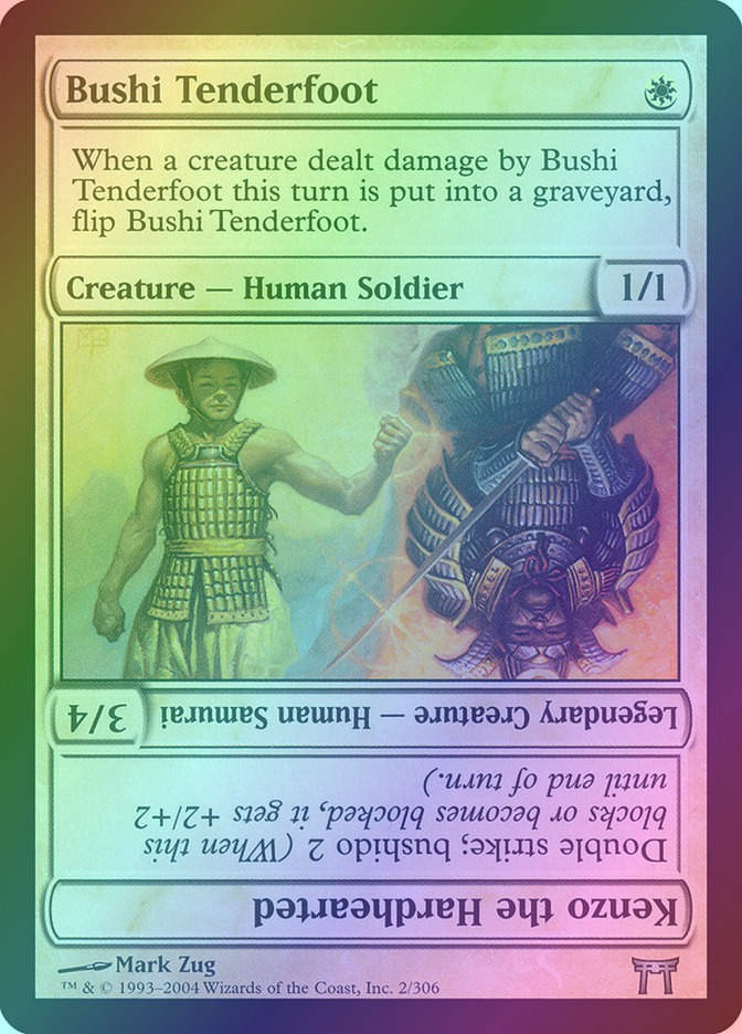 Bushi Tenderfoot // Kenzo the Hardhearted (CHK) (2) / Foil