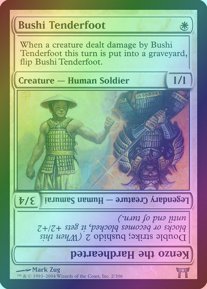 Bushi Tenderfoot // Kenzo the Hardhearted (CHK) (2) / Foil