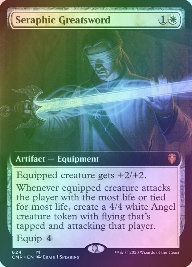 Seraphic Greatsword (CMR) (624) / Extended Art / Foil