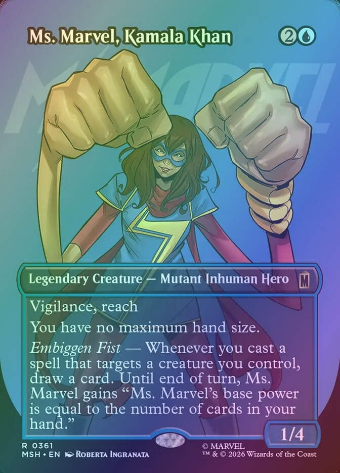 Ms. Marvel, Kamala Khan (MSH) (361) / Borderless / Foil