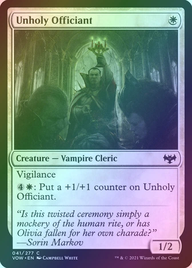 Unholy Officiant (VOW) (41) / Foil