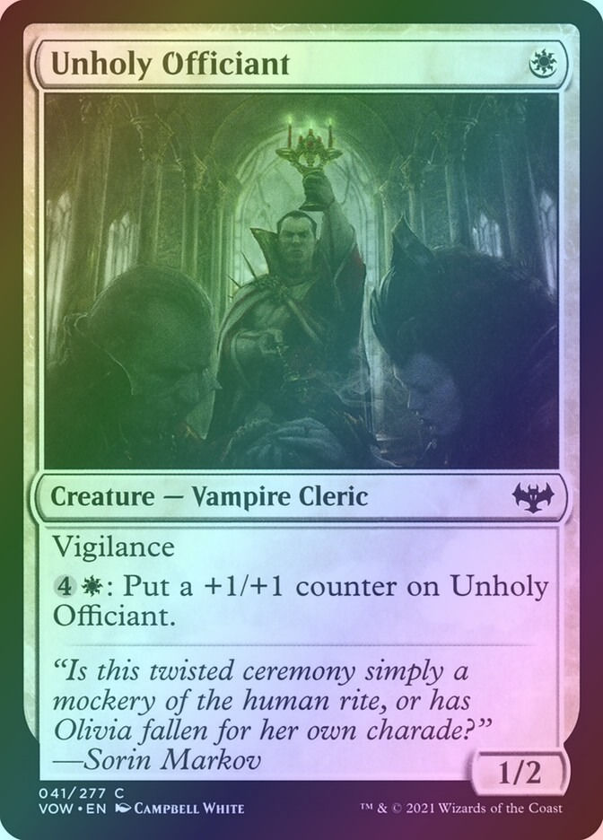 Unholy Officiant (VOW) (41) / Foil