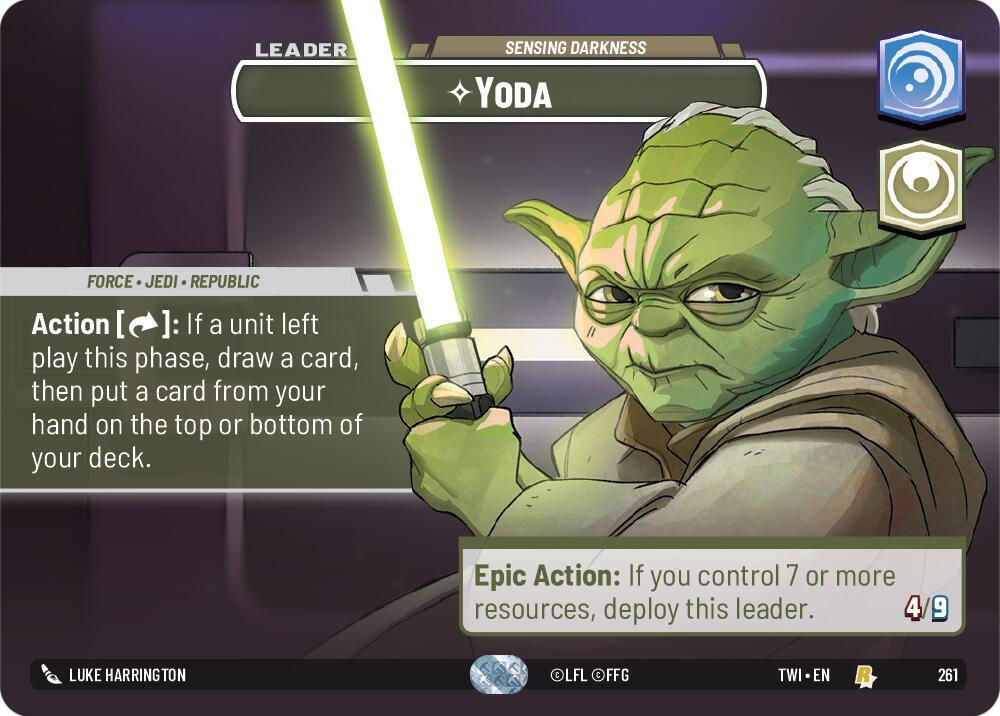 Yoda - Sensing Darkness (Showcase) (TWI) (261) / Foil