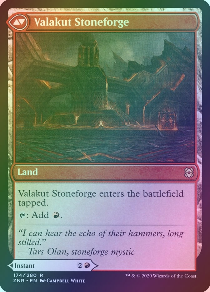 Valakut Awakening // Valakut Stoneforge (ZNR) (174) / Foil — cara 2 de 2