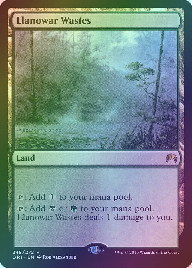 Llanowar Wastes (ORI) (248) / Foil