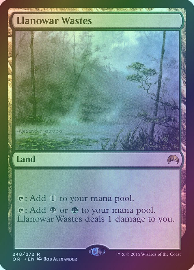 Llanowar Wastes (ORI) (248) / Foil