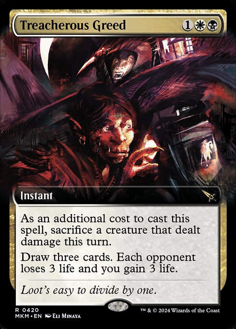 Treacherous Greed (mkm) (420) / Extended Art