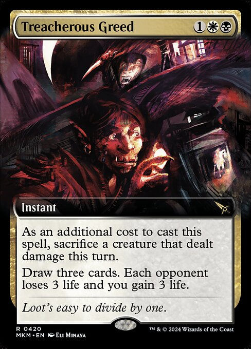 Treacherous Greed (mkm) (420) / Extended Art
