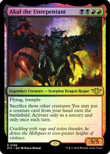 Akul the Unrepentant (otj) (189) / Foil