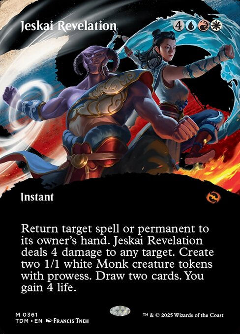 Jeskai Revelation (TDM) (361) / Borderless Showcase