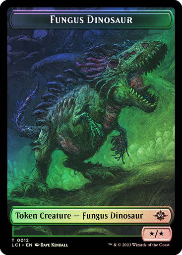Fungus Dinosaur Token // Vampire Demon Token (lci_tf) — cara 1 de 2