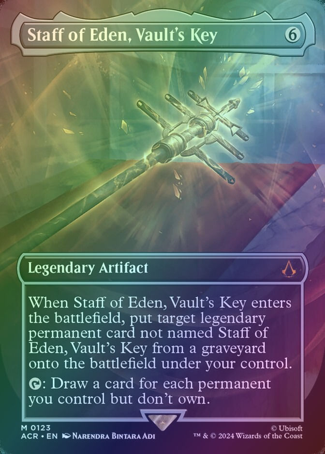 Staff of Eden, Vault's Key (ACR) (123) / Borderless / Foil