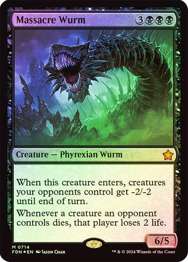 Massacre Wurm (FDN) (714) / Foil (Starter)