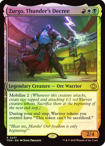Zurgo, Thunder's Decree (TDM) (237) / Foil