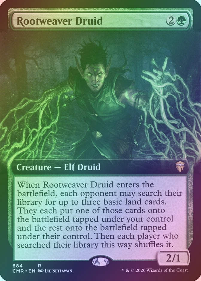 Rootweaver Druid (CMR) (684) / Extended Art / Foil
