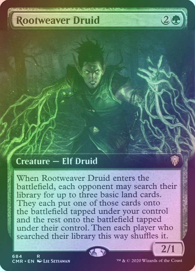 Rootweaver Druid (CMR) (684) / Extended Art / Foil