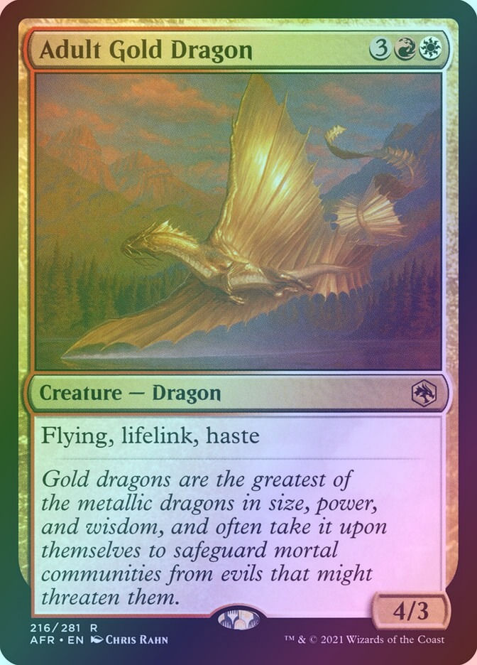 Adult Gold Dragon (AFR) (216) / Foil
