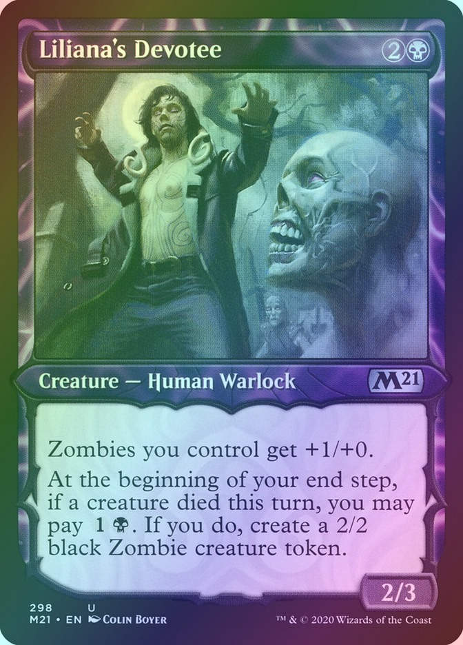 Liliana's Devotee (M21) (298) / Showcase / Foil
