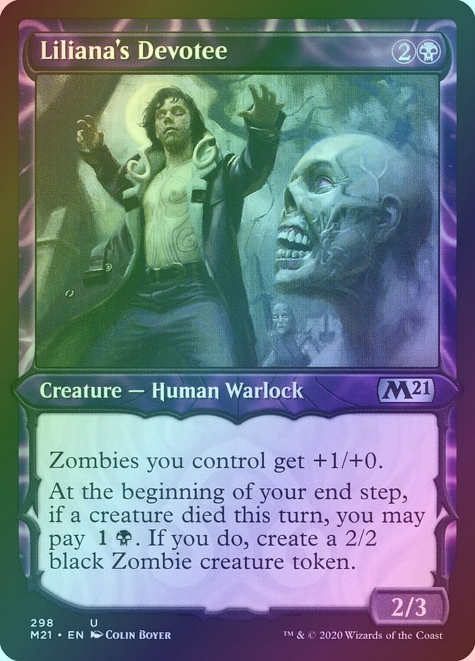 Liliana's Devotee (M21) (298) / Showcase / Foil