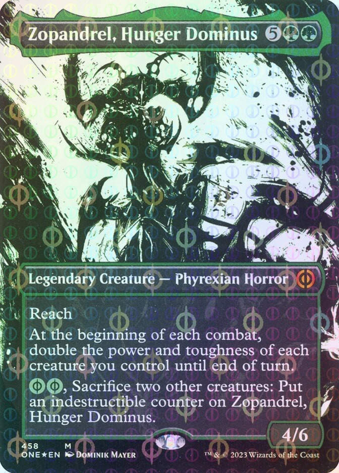 Zopandrel, Hunger Dominus (ONE) (458) / Borderless / Showcase / Compleat Foil