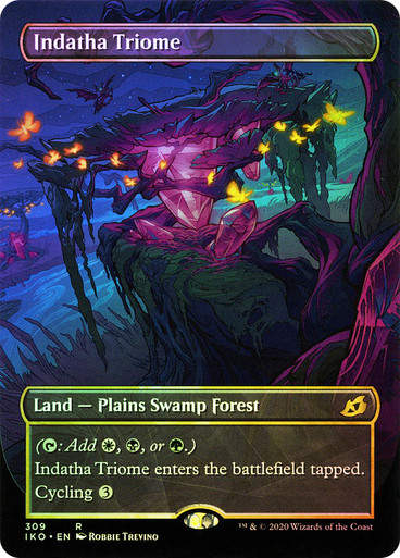 Indatha Triome (IKO) (309) / Borderless / Showcase / Foil